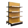 Single &amp; Double Side Wooden Cover Plain Back Supermarket Rack Shelf