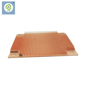 Skived fin radiator Copperplate High power led heat sink with copper skived fin heatsink OEM/ODM