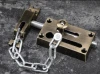 Slide Bolt Latch Gate Latches Safety Door Lock with Anti-Theft Chain