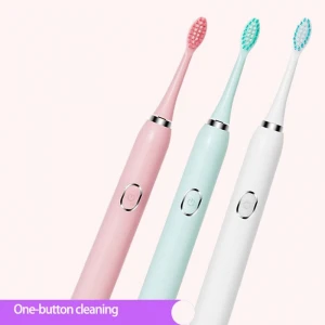 Soft bristle electric tooth brush with double cleaning head Long Power Standby Sonic Toothbrush Auto Tooth brush