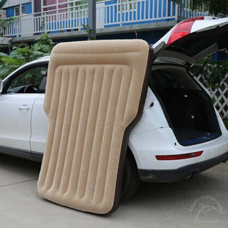 Soft Flocked Pvc Comfortable Cheap Inflatable Car Mattress Air Bed
