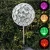 Import Solar Garden Stake Light 7 Color Changing Landscape Pathway Lawn Lamp Spike Spotlight Crackle Glass Ball from China