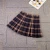 Import SP1270Q  Young Girl  Fashhion  Autumn High Waist Plaid  Pleated  Skirt from China