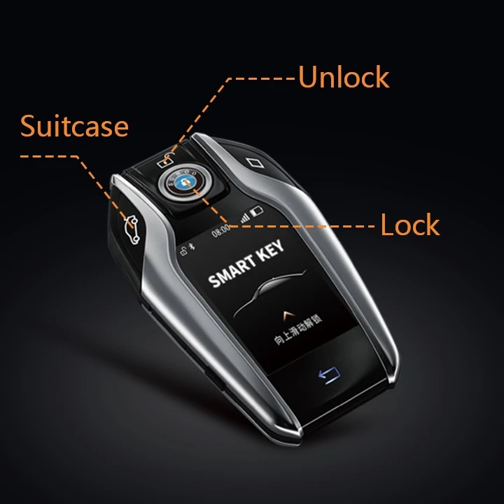 Special All original car Smart key upgrade to digital Silver LCD remote key