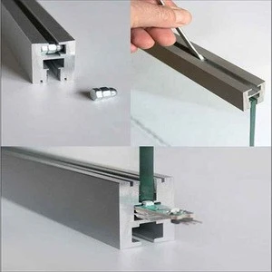 spigots thickness tinted aluminium U channel frameless glass balustrade price per meter