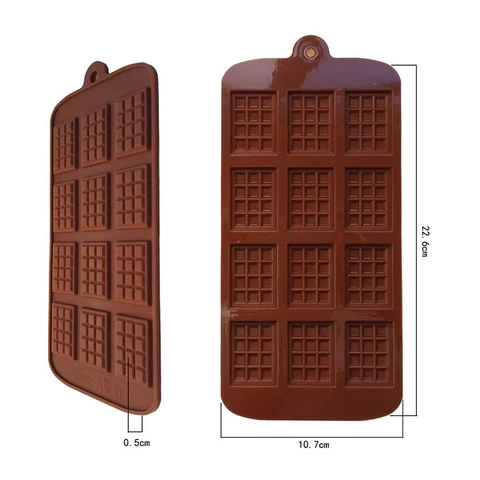 square rectangular type silicon chocolate molds polycarbonate and 100 percent food grade silicone BPA free