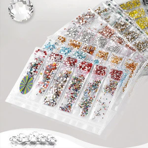 Ss4-Ss6 Mix Sizes 3D Glass Nail Art Rhinestones For Manicure Diy Decoration