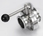 Stainless Steel 304 316l, Sanitary Tri clamp Butterfly Valve by Manual/ electric Actuated