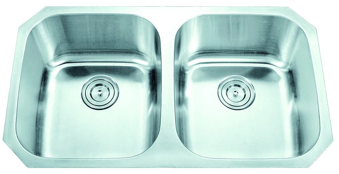 stainless steel 304 kitchen sink with two bowl and drain board hand made high quality