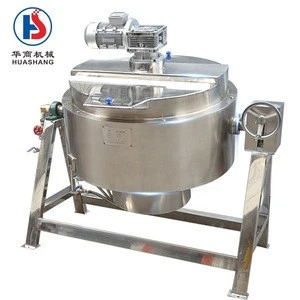 Stainless steel boiling pan with mixer steam jacketed kettle Cooking Mixer Machine Sauce Making Other Food Processing Machine