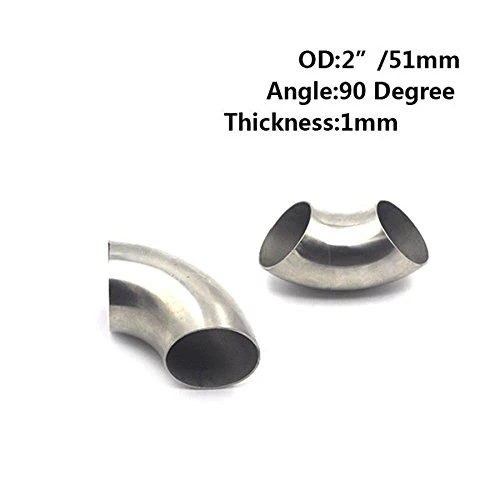 Stainless Steel Car Exhaust Weldable 90Degree Bend Elbow Pipe Fitting