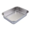 Stainless steel plate rectangular square food tray 7/10/15/20 cm deep frying meat dish square plate