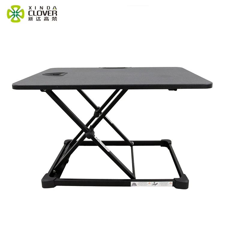 Standing Modern Dual Monitor Desk Sit to Stand Gas Spring Standing Desk Converter With Keyboard Tray