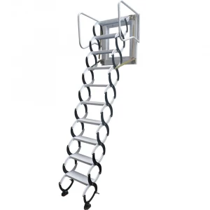 Steel Black Wall Mounted Folding Loft Ladder