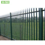 Steel Gates And Fences Design / Pointed Palisade Pale / Industrial Fence
