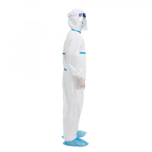 Sterile Coverall Manufacturers Waterproof Disposable Microporous Coverall with Hoods