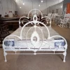 Stylish cast iron frame queen classic bed design