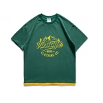 Summer retro ancient ways gout print T shirt male popular logo loose round collar INS lovers short sleeve T half sleeve 100% org