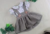 Summer wholesale  baby dress Sleeveless Cotton linen breathable kid girl dress with bow