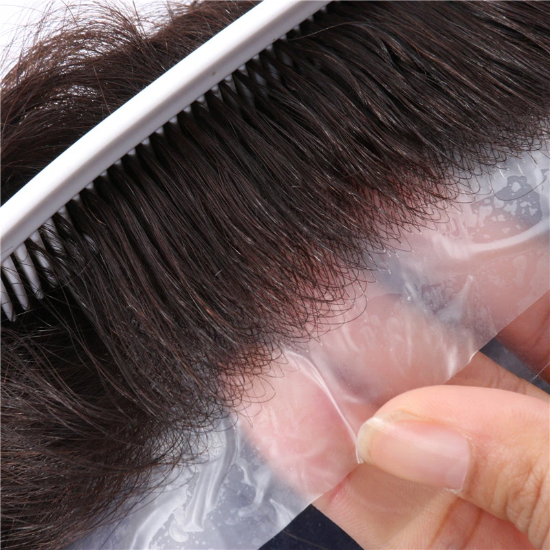 Super Thin Skin Silicone Bade Toupee Wigs for Mens Wig Human Hair Toupee