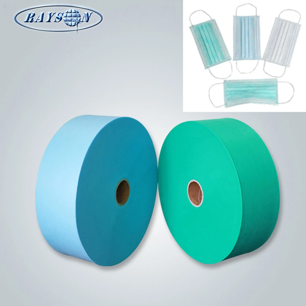 surgical mask making material nonwoven roll Fields 100%  PP S Nonwoven Fabric Non Woven Fabric Roll for Disposable Face Mask