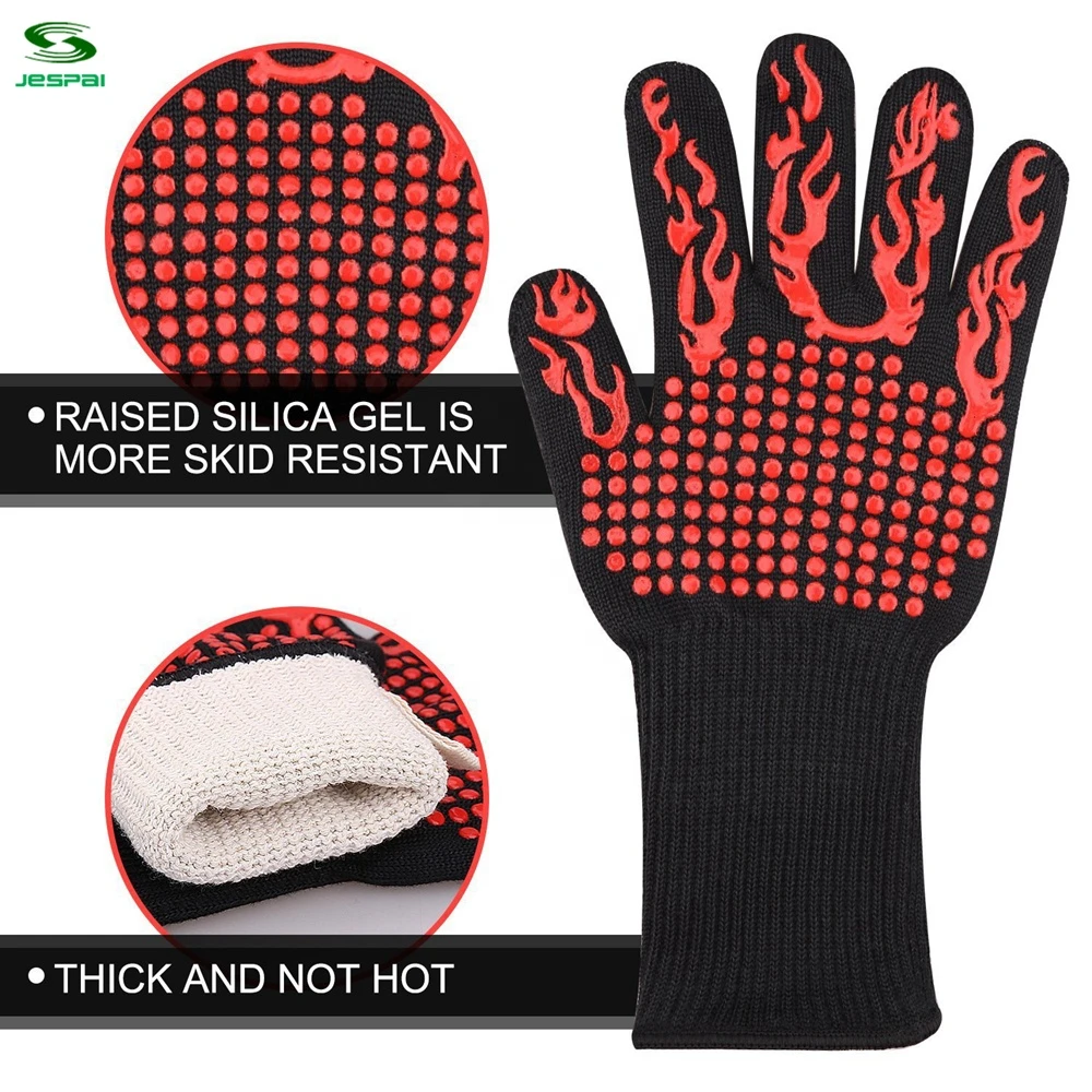 SUSNHINE Resistant Oven Cooking Mitt Baking Silicone Barbecue Grill Gloves