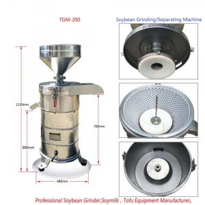 TGM-200 100-175kg/h Stainless Steel Soybean Grinding Machine Commercial Soybean Milk Making Machine for selling