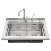 Three Number of Holes and Double Bowl Sink Style Stainless Steel Kitchen Sink