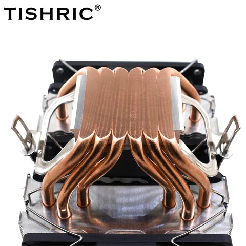 Buy Tishric 6 Heat Pipes Cpu Cooler Pc Radiator 4 Pin Pwm Rgb Cooling ...