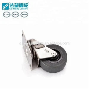Top plate mounting caster wheel for laundry