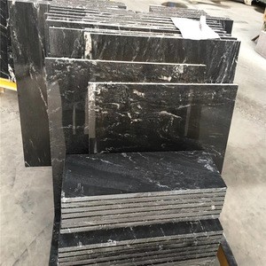Top quality china black granite with white veins