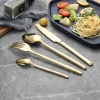 top quality stainless steel dinnerware gold plated cutlery set