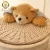 Toy bear wicker basket rustic wicker laundry basket with toy bear for children with lid