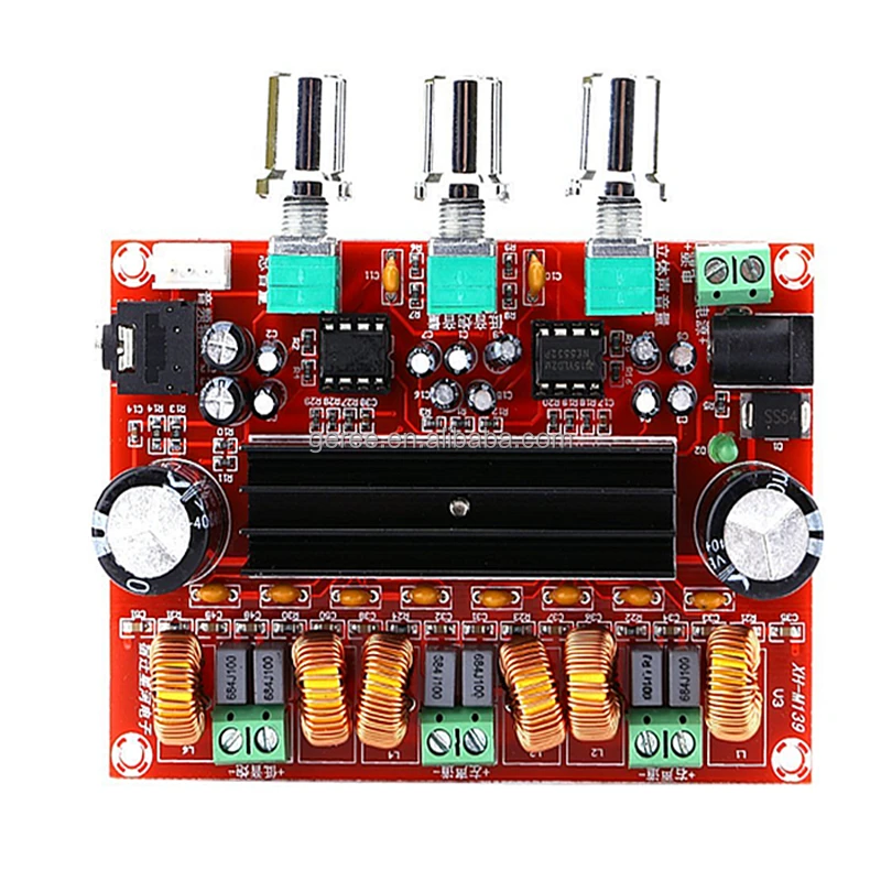 TPA3116D2 2.1 Digital Audio Amplifier Board Subwoofer Speaker Amplifier DC 12V 24V 2*50W+100W XH-M139