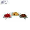 Transparent clear glass dinner snack plate sets dinnerware