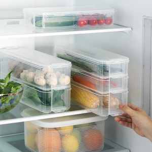 Transparent Food Storage Boxes Plastic Storage Refrigerator Bins Save Space Eco-friendly Healthy Fruit Vegetable Organizer