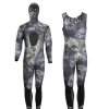 two pieces camouflage 9mm thick neoprene  dive wetsuit for men