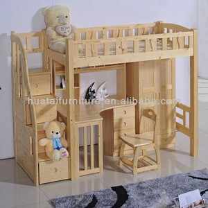 Unique design children solid wood bedroom sets furniture