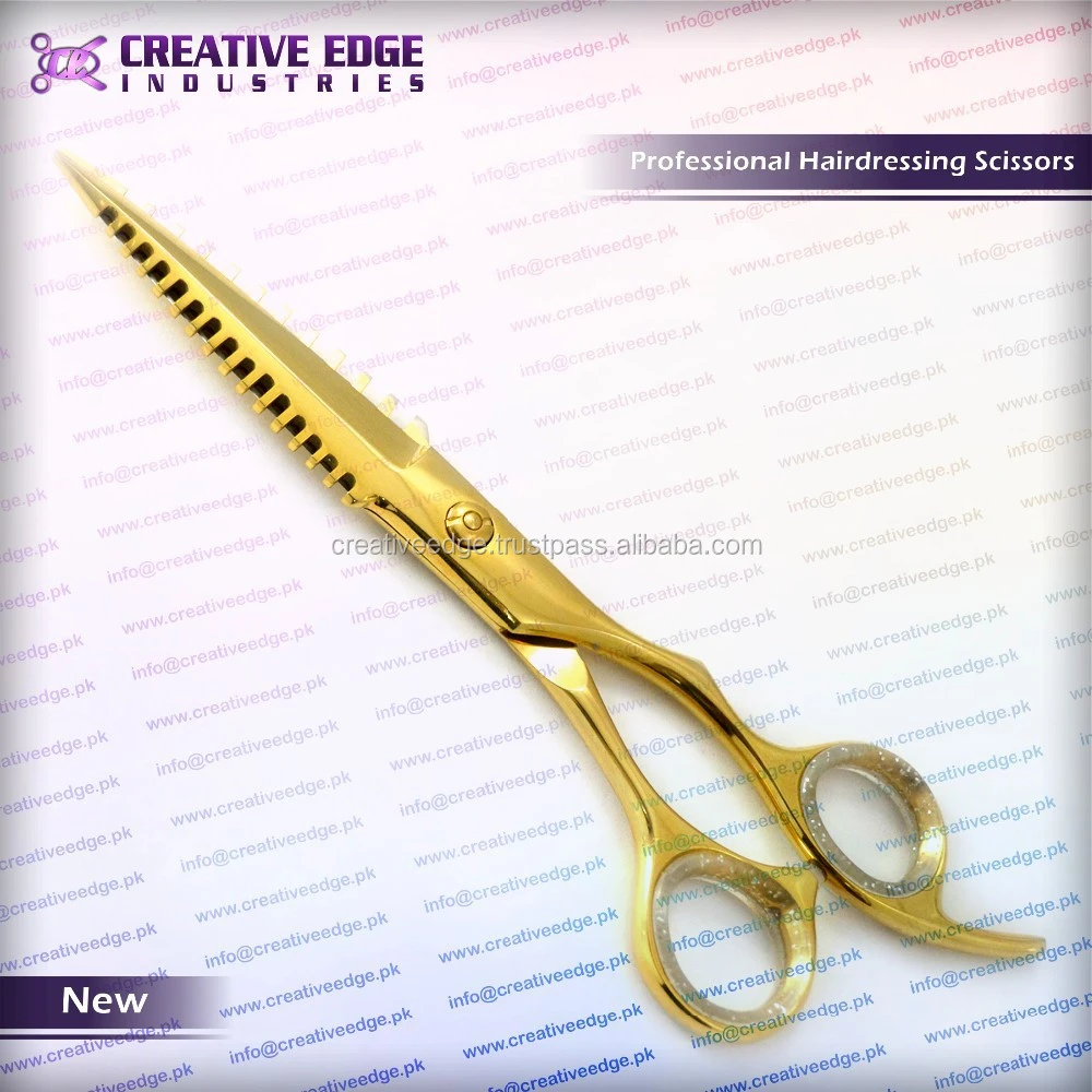 Unique Gold Barber Hairdressing Hair Cutting Scissors/shears (Top Quality)
