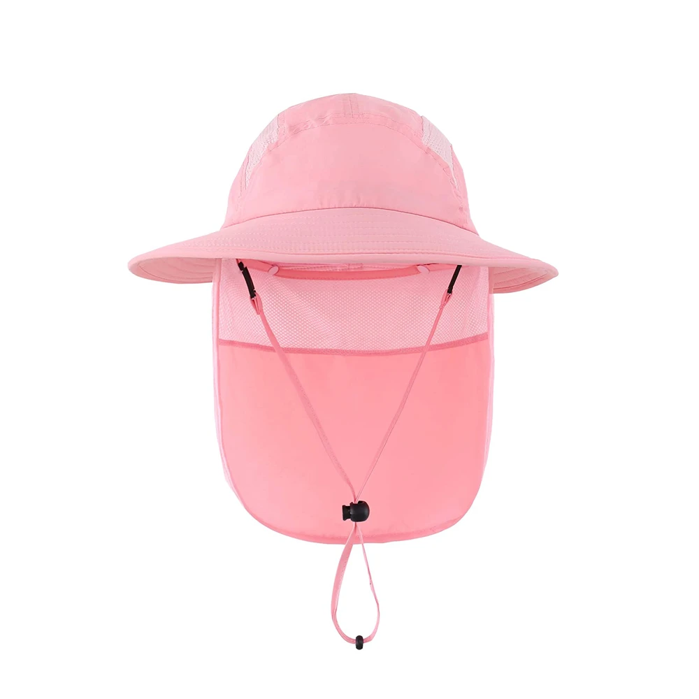 UPF 50+ Protection Girls Sun Hat with Neck Flap Summer Beach Hat