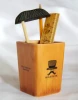 Vintage Home Decorated Holder Shipping Container Bamboo Marker Pen Container