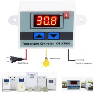 W3001 Digital LED Temperature Controller 10A Thermostat Control Switch Probe XH-W3001