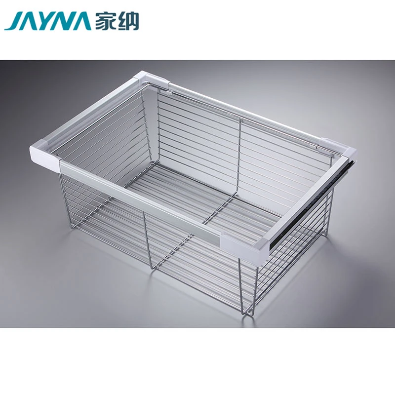Wardrobe Accessories Pull Out Closet Sliding Wire Storage Basket Eco-friendly Multifunction Sundries &lt;±5mm??? Stocked