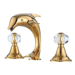 Water Tap Basin Faucet Wash Mixer titanium golden Body Oem basin mixer