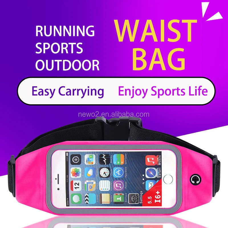 Waterproof Outdoor Sport Elastic Cell Phone Running Bum Bag Travel Hiking Fanny Pack Waist Belt Running Waist Bag