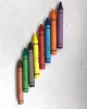 wax crayons 8 assorted color paper box packed