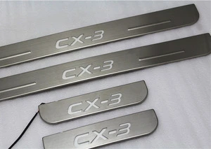 Welcome Pedal Door Sill car auto exterior accessories led scuff plates For Mazda CX-3 12+