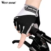 WEST BIKING Breathable Half Finger Cycling Gloves Anti Slip Pad Motorcycle MTB Road Bike Gloves Men Women Sports Bicycle Gloves