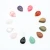 Import white agate chalcedony teardrop cabochon loose gemstone for jewelry making from China
