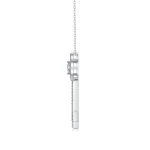 Wholesale 925 Silver Moissanite Key Pendant Necklace Fashionable Trendy Jewelry for Women for Weddings and Parties